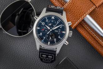 Thumbnail von IWC Pilot's Watch Double Chronograph Schaffhausen Pilot Double Chronograph Automatic Steel Men's Watch Ref IW377801