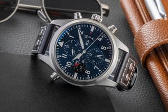 Thumbnail von IWC Pilot's Watch Double Chronograph Schaffhausen Pilot Double Chronograph Automatic Steel Men's Watch Ref IW377801