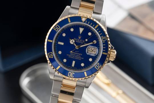 Rolex Submariner Date Stahl / Gold Herrenuhr Blue Dial Ref. 16613 M-Serie 