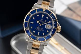 Rolex Submariner Date Steel / Gold Men's Watch Blue Dial Ref. 16613 M-Series