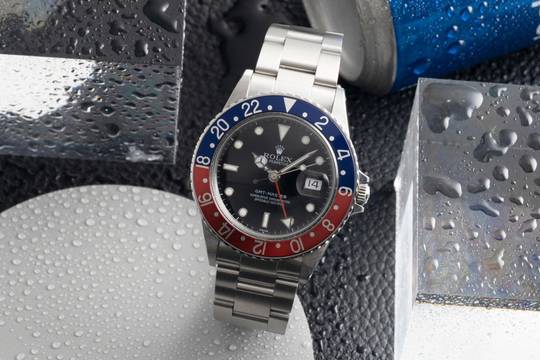  Rolex GMT-Master 'Pepsi' Edelstahl Automatik Herrenuhr Ref. 16750 Klassiker 