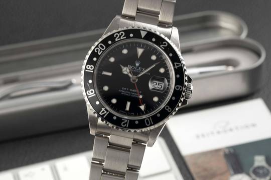  Rolex GMT-Master Oyster Edelstahl Automatik Herrenuhr Ref. 16700 U-Serie 