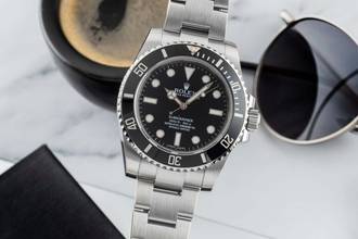 Rolex Submariner (No Date) Steel Automatic Men's Watch Ref 114060 Box & Papers 2013