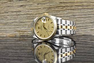 Thumbnail von Tudor Prince Date Day NOS / UNGETRAGEN 76213 Linen Dial - Vintage Full Set 2003