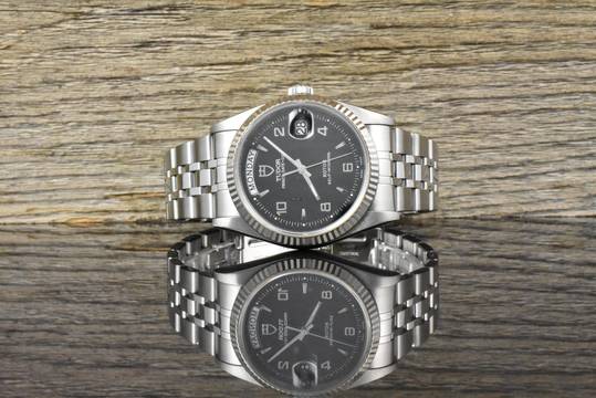  Tudor Prince Date Day 76214 Black Arabic Dial - Stahl & Weißgold - 2018 Full Set 