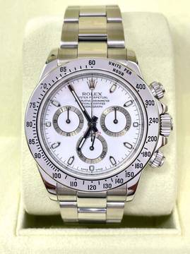  Rolex Daytona Steel White Dial Full Set with box and papers year 2006 mint Condition 