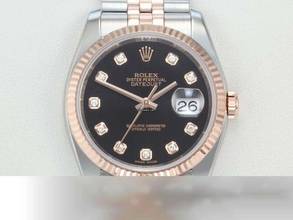 Rolex Datejust 36 36mm 116231 2017 Steel Rose Gold 750 Diamonds Automatic