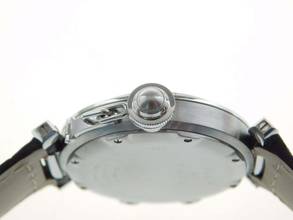 Thumbnail von Cartier Pasha C Automatik 35 mm Herrenuhr mit Krokoband im Top Zustand schwarzes Zifferblatt Neu Zustand