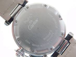 Thumbnail von Cartier Pasha C Automatik 35 mm Herrenuhr mit Krokoband im Top Zustand schwarzes Zifferblatt Neu Zustand