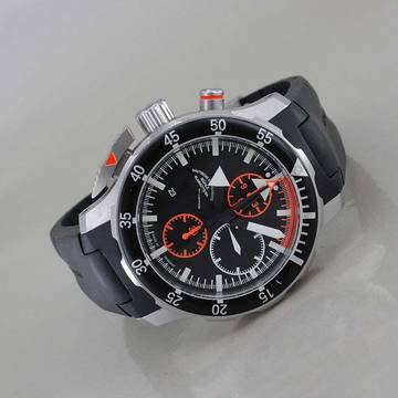  Mühle Glashütte S.A.R. Flieger-Chronograph Full Set neues Kautschuk Band Top Zustand 