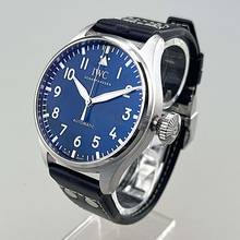 Thumbnail von IWC Big Pilot's Watch 43 EK 03/2022 Steel Blue Dial Blue Leather Strap with EasX-Change System Full Set very well-maintained original condition (not polished)