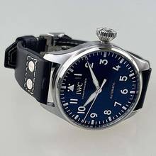 Thumbnail von IWC Big Pilot's Watch 43 EK 03/2022 Steel Blue Dial Blue Leather Strap with EasX-Change System Full Set very well-maintained original condition (not polished)