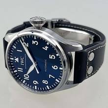 Thumbnail von IWC Big Pilot's Watch 43 EK 03/2022 Steel Blue Dial Blue Leather Strap with EasX-Change System Full Set very well-maintained original condition (not polished)