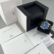 Thumbnail von IWC Big Pilot's Watch 43 EK 03/2022 Steel Blue Dial Blue Leather Strap with EasX-Change System Full Set very well-maintained original condition (not polished)