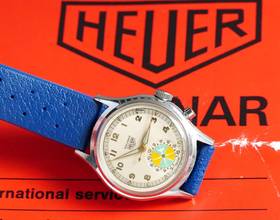 Thumbnail von Heuer MINT AND VERY RARE EARLY 50'S VINTAGE SOLUNAR TIDE WATCH