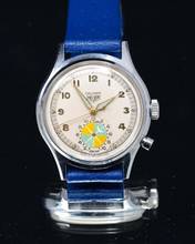  Heuer MINT AND VERY RARE EARLY 50'S VINTAGE SOLUNAR TIDE WATCH 