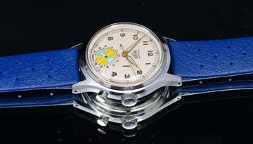 Thumbnail von Heuer MINT AND VERY RARE EARLY 50'S VINTAGE SOLUNAR TIDE WATCH