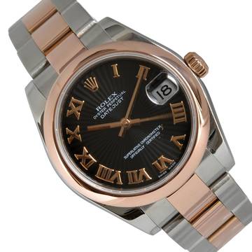 Rolex Datejust 31 178241 Medium 31MM Sunburst black romans dial 