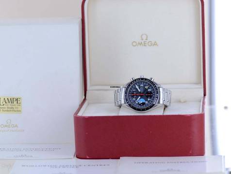  Omega Speedmaster Day Date Automatic Chronograph Triple Date MK40 39mm Schumacher B+P 