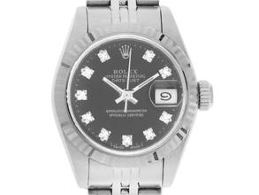 Thumbnail von Rolex Lady-Datejust Diamanten Ref.69174 1992 LC 100 Box&Beschreibung sehr gut Vintage Datejust Lady Diamanten open 6/9