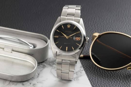  Rolex Oysterdate Precision Handaufzug Edelstahl Herrenuhr Ref. 6694 Klassiker 