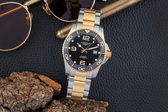  Longines HydroConquest Hydro Conquest Stahl / PVD Automatik Herrenuhr Ref. L3.781.3.56.7 B&P 