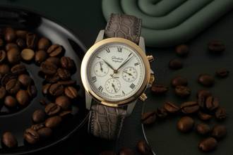 Thumbnail von Glashütte Original Chronograph Stahl / Gold Automatik Ref. 10-60-05-05-04 B&P 1995