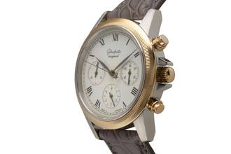 Thumbnail von Glashütte Original Chronograph Stahl / Gold Automatik Ref. 10-60-05-05-04 B&P 1995