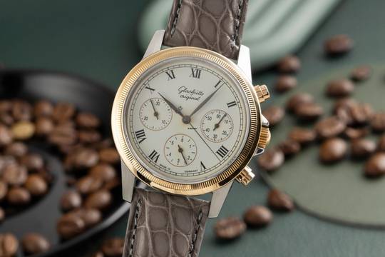  Glashütte Original Chronograph Stahl / Gold Automatik Ref. 10-60-05-05-04 B&P 1995 
