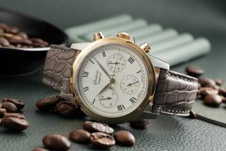 Thumbnail von Glashütte Original Chronograph Stahl / Gold Automatik Ref. 10-60-05-05-04 B&P 1995