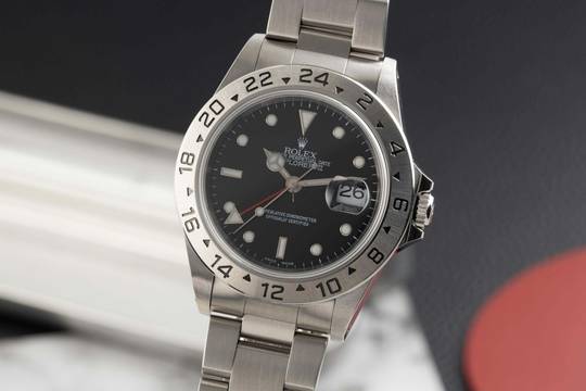  Rolex Explorer II Black Dial Edelstahl Automatik Herrenuhr Ref 16570 Box A-Serie 