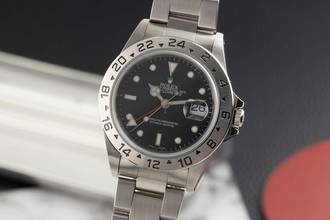  Rolex Explorer II Black Dial Edelstahl Automatik Herrenuhr Ref 16570 Box A-Serie 