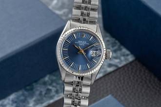 Thumbnail von Rolex Oyster Perpetual Lady Date Stahl / Weissgold Automatik Damenuhr Ref. 6517 Vintage