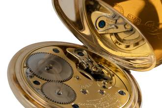 Thumbnail von A. Lange & Söhne Savonette Taschenuhr 14K (0,585) Gold Handaufzug Vintage Box