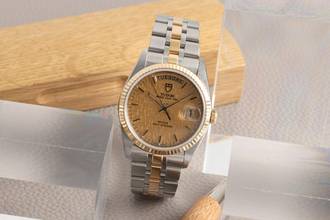 Thumbnail von Tudor Prince Date Day Oyster Prince Date Day Stahl / Gold Linen Dial Automatik Ref. 76213