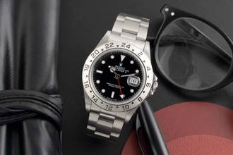 Thumbnail von Rolex Explorer II Black Dial Edelstahl Automatik Ref. 16570 B&P 1994 LC 100