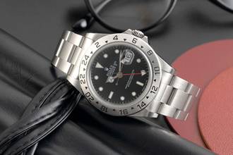 Thumbnail von Rolex Explorer II Black Dial Edelstahl Automatik Ref. 16570 B&P 1994 LC 100