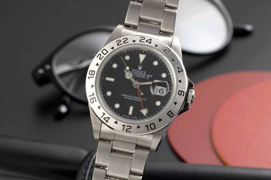  Rolex Explorer II Black Dial Edelstahl Automatik Ref. 16570 B&P 1994 LC 100 