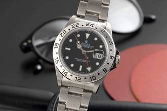  Rolex Explorer II Black Dial Edelstahl Automatik Ref. 16570 B&P 1994 LC 100 