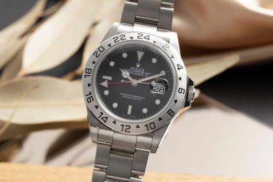 Rolex Explorer II Black Dial Edelstahl Automatik Ref. 16570 Papiere 2001 LC 110 