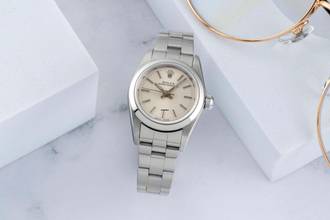 Thumbnail von Rolex Oyster Perpetual Silver Dial Edelstahl Automatik Damen Ref. 76080 Y-Serie