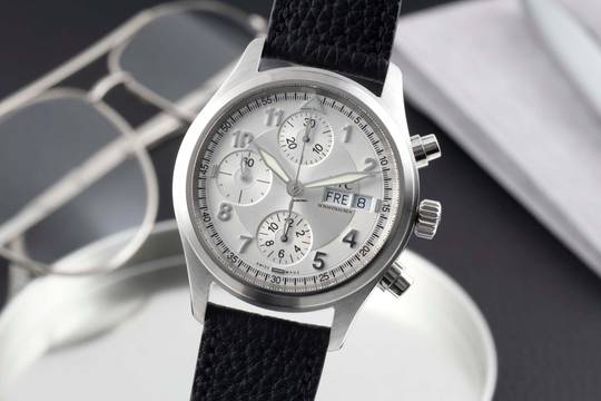  IWC Fliegeruhr Spitfire Chronograph Fliegerchronograph Stahl Automatik Ref. IW370621 Klassiker 