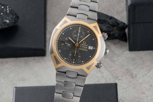  Omega Seamaster Polaris Chronograph Titan / Gold Automatik Ref. 5890.40.00 