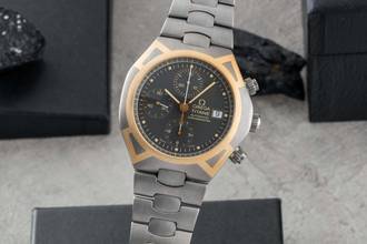  Omega Seamaster Polaris Chronograph Titan / Gold Automatik Ref. 5890.40.00 
