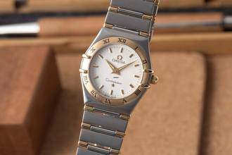Omega Constellation Ladies Honeycomb Dial Steel / Gold Quartz Women's Watch Ref. 1262.30.00