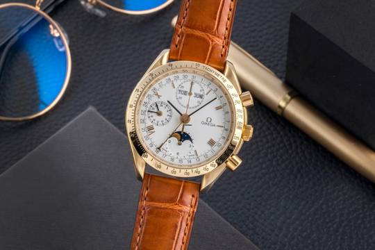  Omega Speedmaster Golden Gate Chronograph 18K Gold Ref. 3131.20 Papiere 1991 
