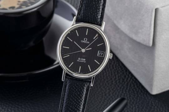  Omega De Ville Stahl Quarz Damenuhr Ref. 192.0057 Vintage Klassiker 