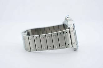 Thumbnail von Cartier Santos Large - Blue Dial - Additional Blue Leather Strap - Like New - WSSA0071 2025