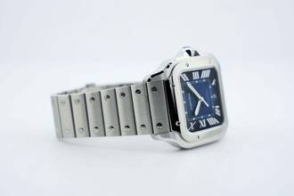 Thumbnail von Cartier Santos Large - Blue Dial - Additional Blue Leather Strap - Like New - WSSA0071 2025