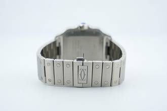 Thumbnail von Cartier Santos Large - Blue Dial - Additional Blue Leather Strap - Like New - WSSA0071 2025